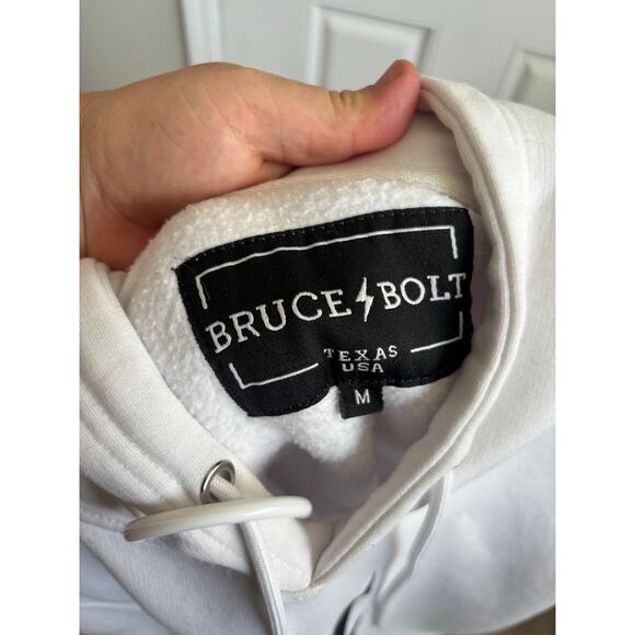 Bruce Bolt Bolt hoodie sweatshirt in white size medium - Picture 5 of 5